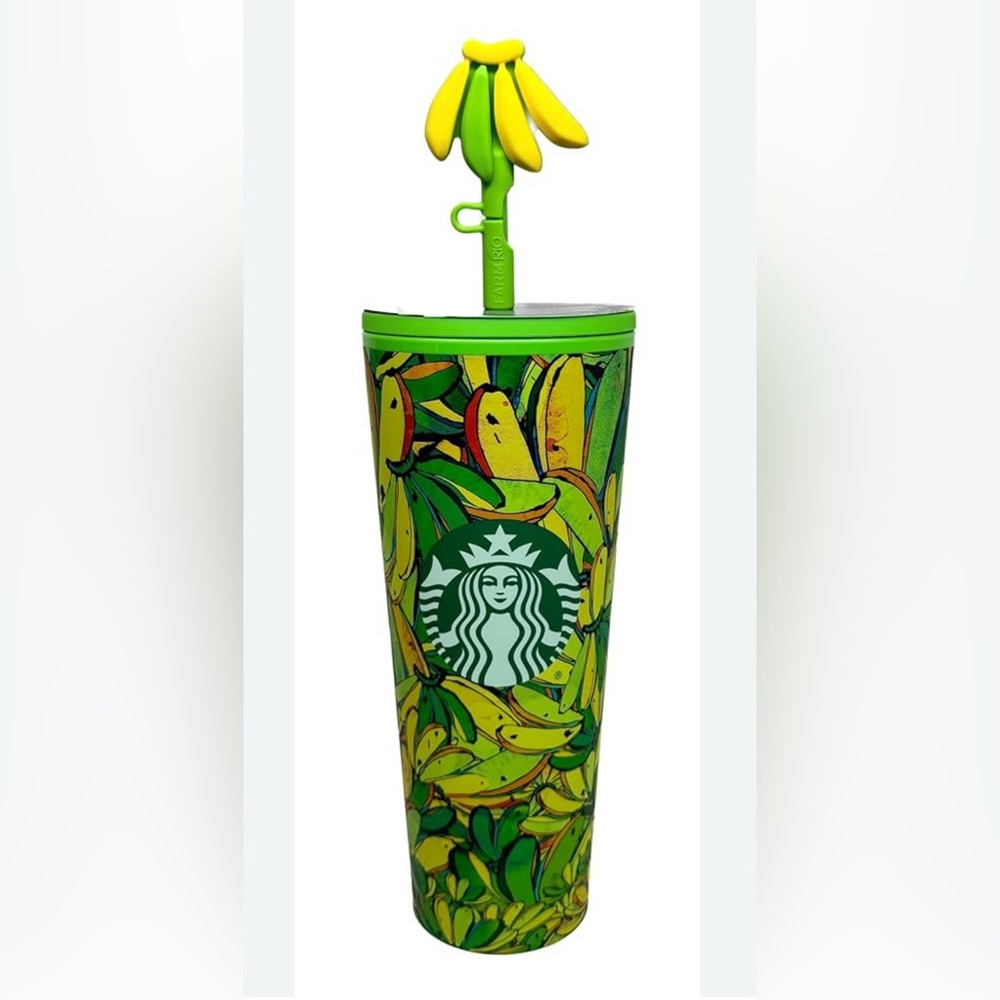 NWT Limited Edition Starbucks X Farm Rio Banana Green and Yellow Tumbler